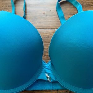Fude Intimates & Sleepwear - Turquoise Double Clasp Demi Coverage Bra 38B Fude Intimates & Sleepwear - Turquoise Double Clasp Demi Coverage Bra 38B